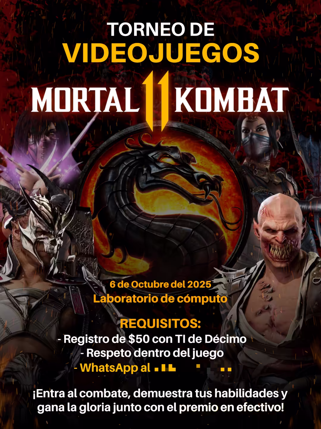 Póster de invitación a un evento gamer